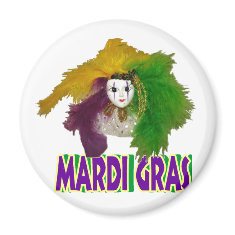 Mardi Gras Indian Mask magnet