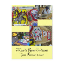 Mardi Gras Indians & Costumes - Post card postcards