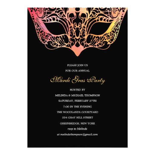 Mardi Gras Invitations