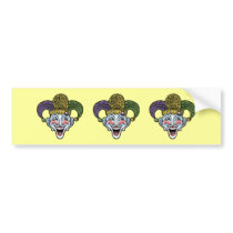 Mardi Gras Jester Bumper Sticker