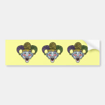 Mardi Gras Jester Bumper Sticker