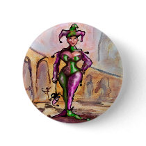 Mardi Gras Jester buttons