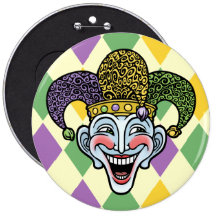 Mardi Gras Jester Buttons