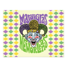 Mardi Gras Jester Custom Invitation