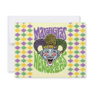 Mardi Gras Jester invitation