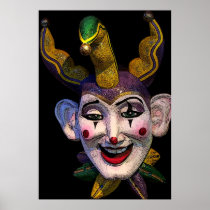 Mardi Gras Jester Poster