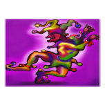 Mardi Gras Jester Purple Invitation