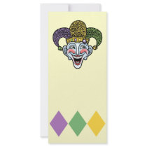 Mardi Gras Jester Custom Rack Cards