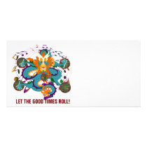 Mardi-Gras-Louisiana Photo Card Template