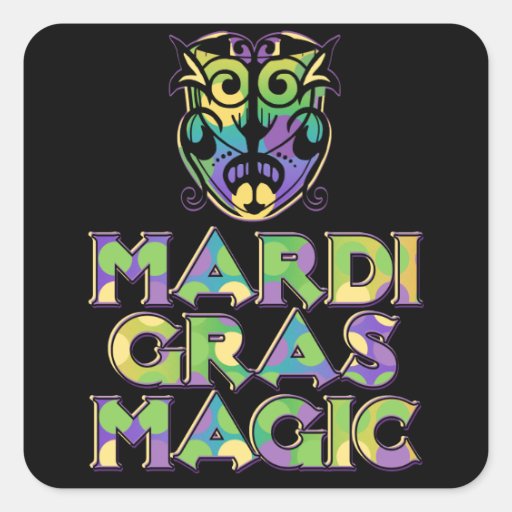 mardi gras mask stickers