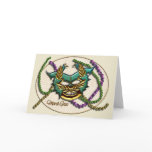 Mardi Gras Mask and Beads cards