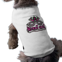 Mardi Gras Mask and Beads pet clothing
