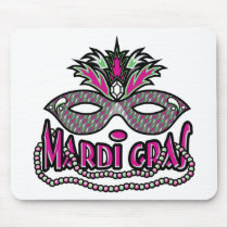 Mardi Gras Mask and Beads mousepads