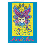 Mardi Gras Mask Blank Greeting Card