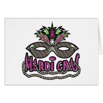 Mardi Gras Mask Greeting Cards