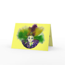 Mardi Gras Mask Card
