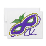Mardi Gras Mask Personalized Invitation