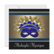 Mardi Gras Mask Masquerade Prom Invitation invitation