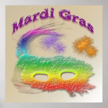 Mardi Gras Mask Poster