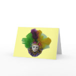 Mardi Gras Mask Purple Curls cards