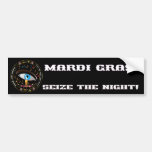 Mardi Gras Mask-Seize the night Bumper Sticker