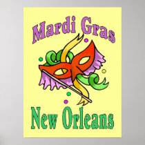 Mardi Gras MAsk Sign posters