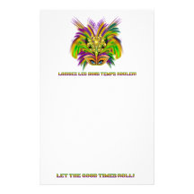 Mardi-Gras-Mask-The-Queen-V-2 Custom Stationery