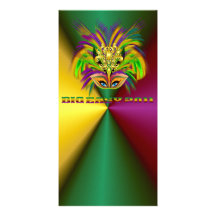 Mardi-Gras-Mask-The-Queen-V-2 Customized Photo Card