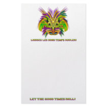 Mardi-Gras-Mask-The-Queen-V-2 Custom Stationery