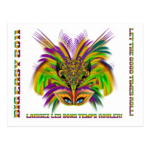 Mardi-Gras-Mask-The-Queen-V-3 Postcards