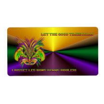 Mardi-Gras-Mask-The-Queen-V-3 Shipping Label