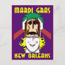Mardi Gras Masking postcards