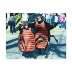 Mardi Gras Masking Roaches postcard