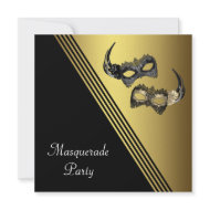 Mardi Gras Masks Masquerade Party Invitations Mask invitation