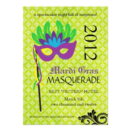 Mardi Gras Masquerade Invitation