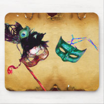 MARDI GRAS MASQUERADE parchment Mousepads