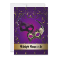 Mardi Gras Masquerade Prom invitation