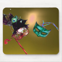MARDI GRAS MASQUERADE yellow Mousepad
