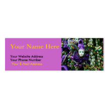 Mardi Gras Motif Slim Cards Business Card