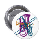 Mardi Gras Music Button