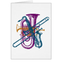 Mardi Gras Music Greeting Card
