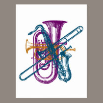 Mardi Gras Music postcards