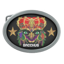 Mardi Gras Mythology Bacchus View Hints Please Oval Belt Buckle