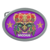 Mardi Gras Mythology Bacchus View Hints Please Oval Belt Buckle