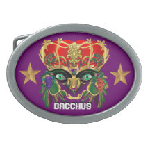 Mardi Gras Mythology Bacchus View Hints Please Oval Belt Buckle