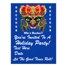 Mardi Gras Mythology Bacchus View Hints Please Personalized Invite