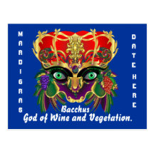 Mardi Gras Mythology Bacchus View Hints Please Post Cards