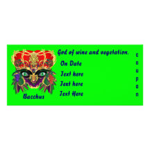 Mardi Gras Mythology Bacchus View Hints Please Custom Rack Cards