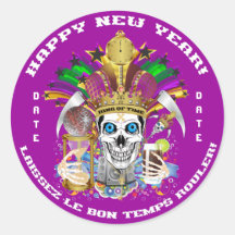 Mardi Gras New Year Customize View Notes Please Stickers