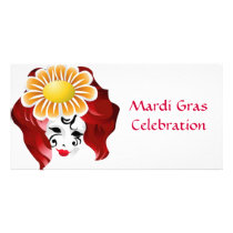 Mardi Gras Of Colors - Photocard Photo Card Template